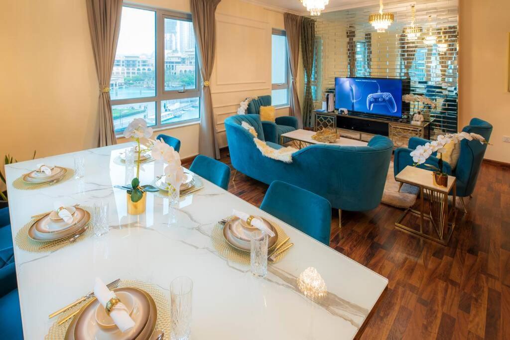 דובאי First Class 2Br With Full Burj Khalifa And Fountain View מראה חיצוני תמונה